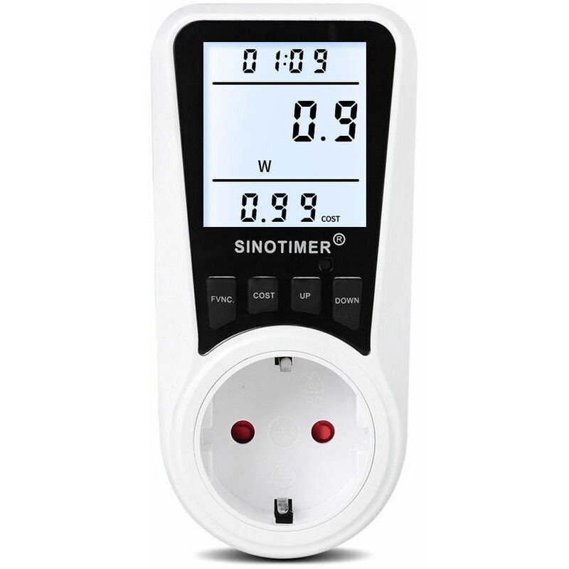 foto del prodotto dds109l contatore di energia elettrica digitale wattmetro monitoraggio potenza elettrica kwh indicatore multicolore europeo