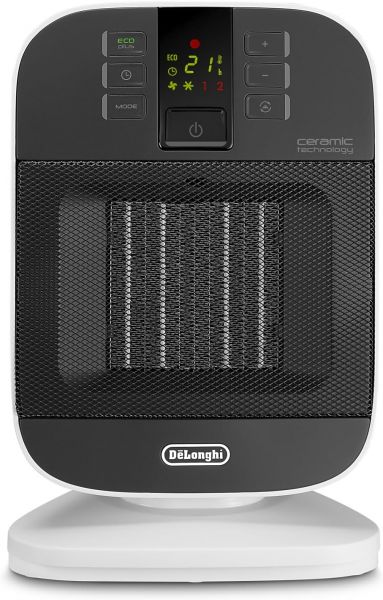 foto del prodotto de 39 longhi hfx60v20 termoventilatore verticale, tecnologia ceramica, silenzioso, 2 livelli di potenza, ventilazione estiva, timer 24h, funzione eco energy, luce, anti ribaltamento, leggero, nero