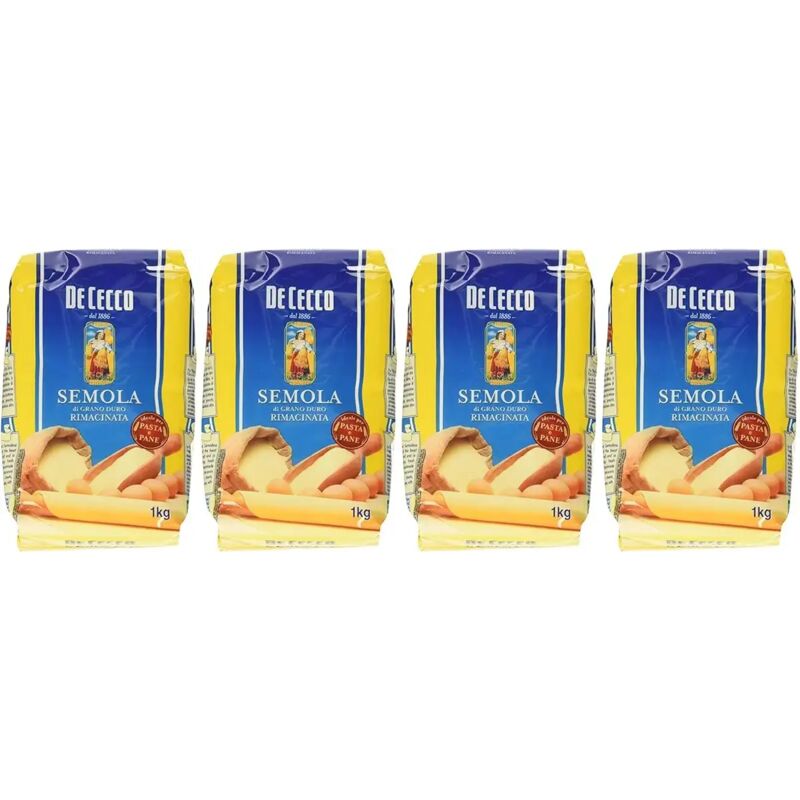 foto del prodotto de cecco semola di grano duro rimacinata confezione da 4 kg 4x1 kg 