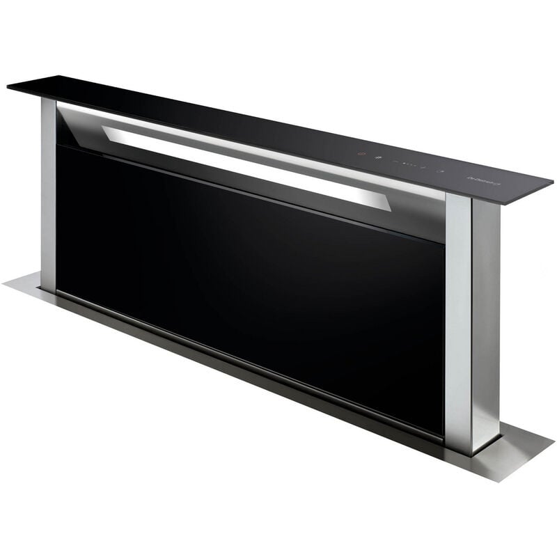 foto del prodotto de dietrich cappa da lavoro 90cm 503m h vetro nero acciaio inox dhd7961b