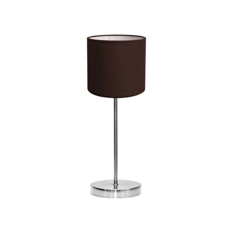 foto del prodotto de lampada da tavolo paralume marrone. 1xe14. dimensioni (39x16cm).