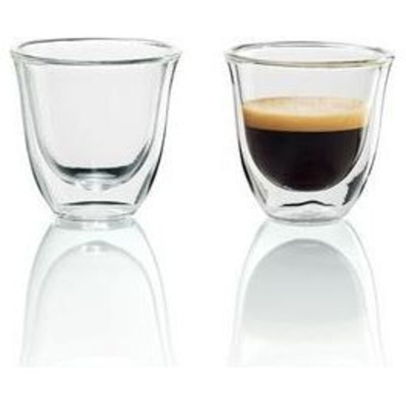 foto del prodotto de'longhi 5513214591 bicchiere da caffè trasparente 2 pz