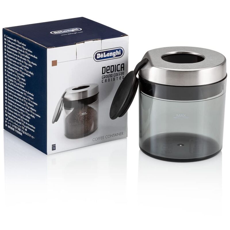 foto del prodotto de longhi dedica canister, contenitore per conservare caff , accessori caff per caff macinato, ideale per macinacaff dedica, capacit 170 g,