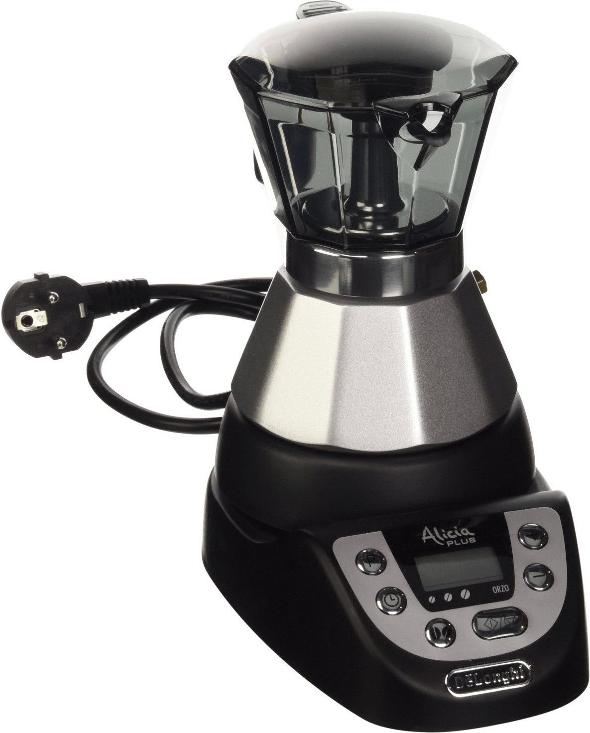 foto del prodotto de longhi emkp21b alicia plus macchina da caff potenza 450 watt capacit 1 2 tazze colore inox nero