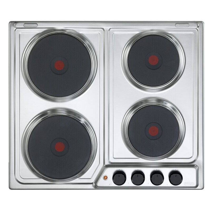 foto del prodotto de longhi ffi 46 er piano cottura acciaio inossidabile da incasso 60 cm piastra sigillata 4 fornello i 