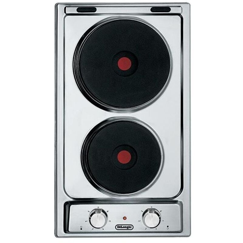 foto del prodotto de'longhi i 23-2 er piano cottura acciaio inossidabile da incasso 30 cm piastra sigillata 2 fornello(i)