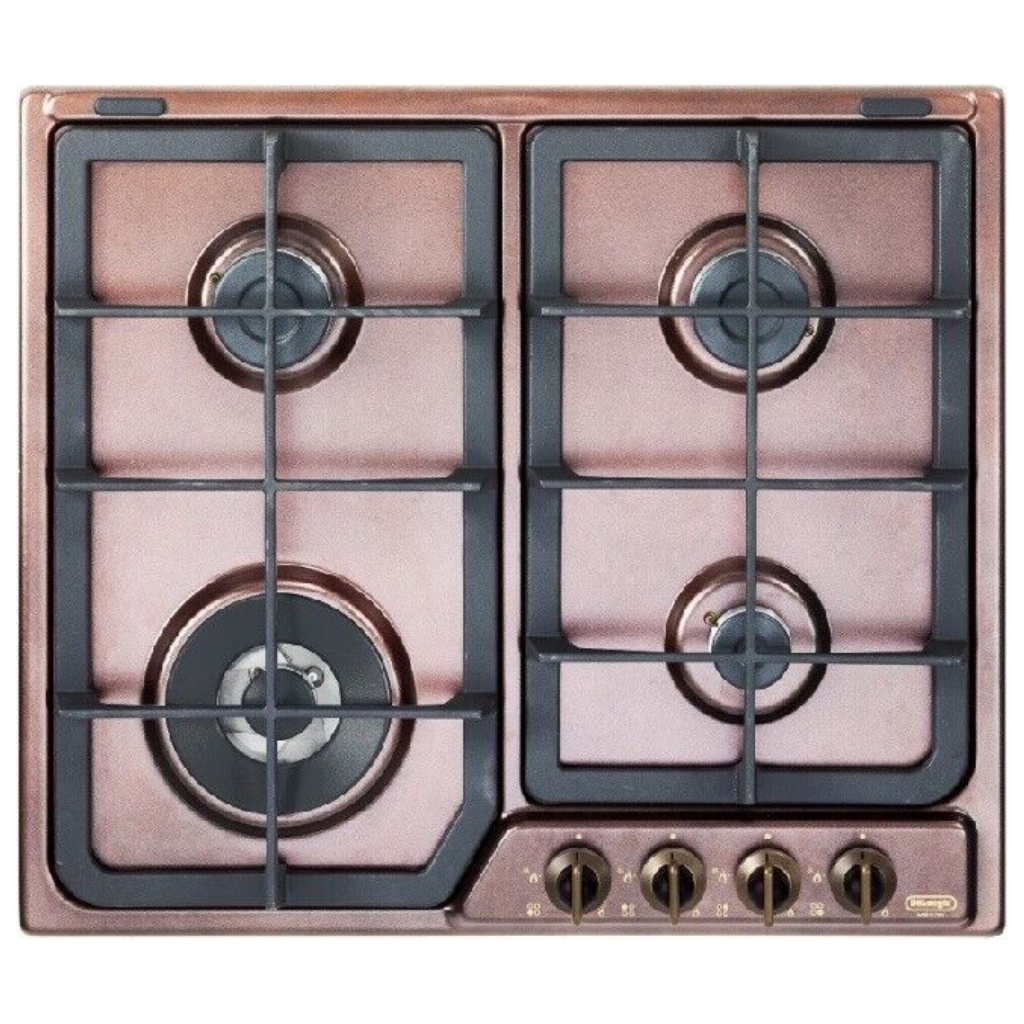 foto del prodotto de longhi rof46pro piano cottura rame da incasso 60 cm gas 4 fornello i - rof 46 pro