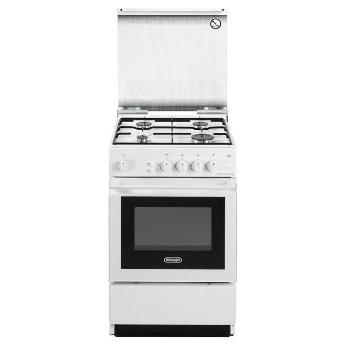 foto del prodotto de longhi sggw 554 n ed linea smart cucina a gas libera installazione forno a gas 4 fuochi classe energetica a grill elettrico 3 funzioni 50 cm bianco