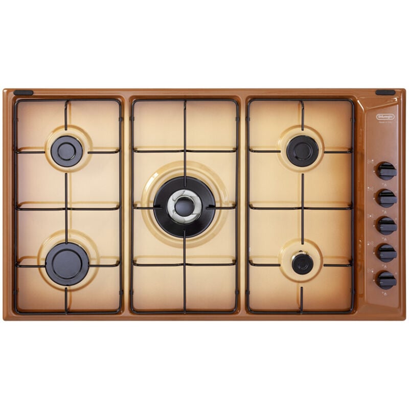 foto del prodotto de'longhi ytf 59 dd piano cottura rame da incasso 90 cm gas 5 fornello i