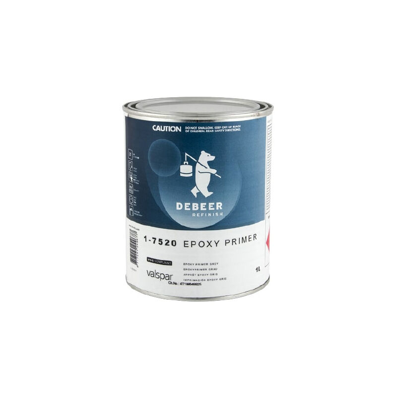 foto del prodotto debeer 1-7520 epoxy primer grey 1 lt
