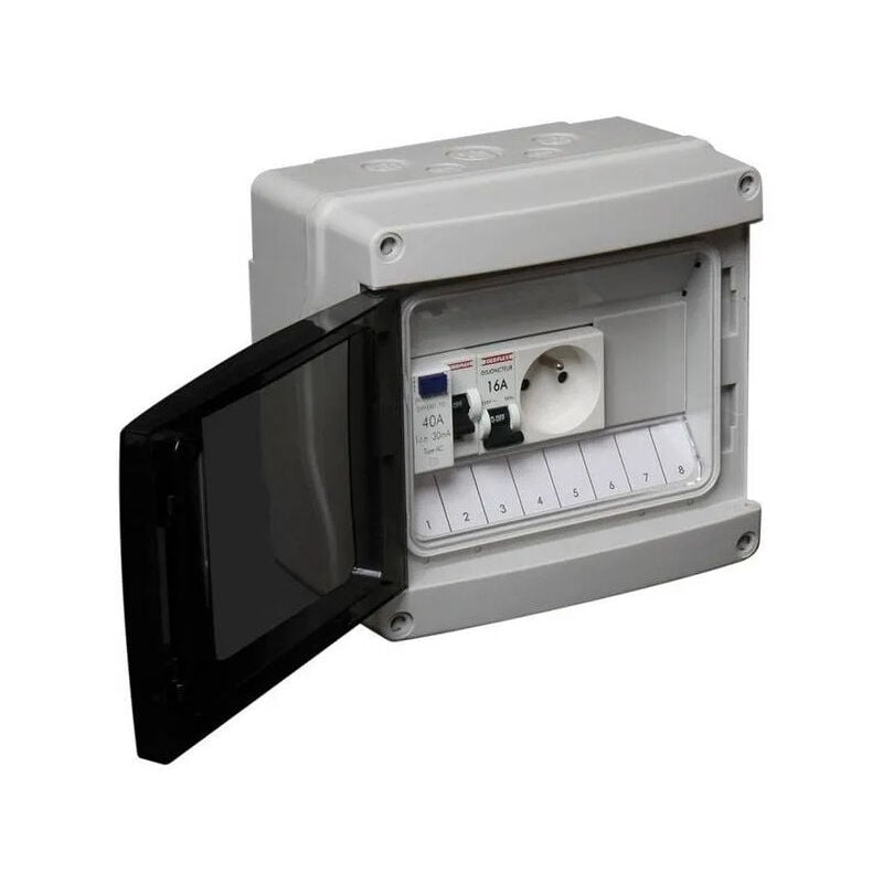foto del prodotto debflex cassetta da giardino impermeabile ip65 inter diff con interruttore e presa di corrente