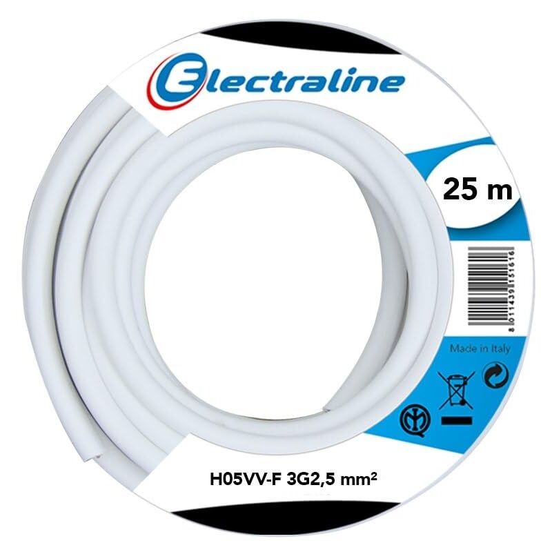 foto del prodotto debflex electraline 20607088j matassa di cavo, 25 metri, colore bianco
