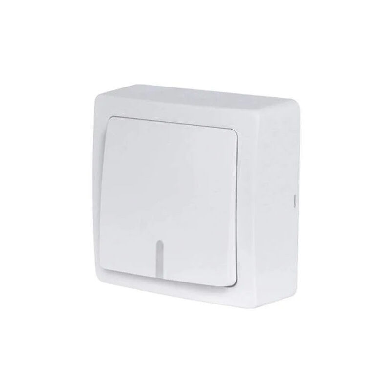 foto del prodotto debflex interruttore a pulsante illuminato da esterno, 10a 250v, serie blok