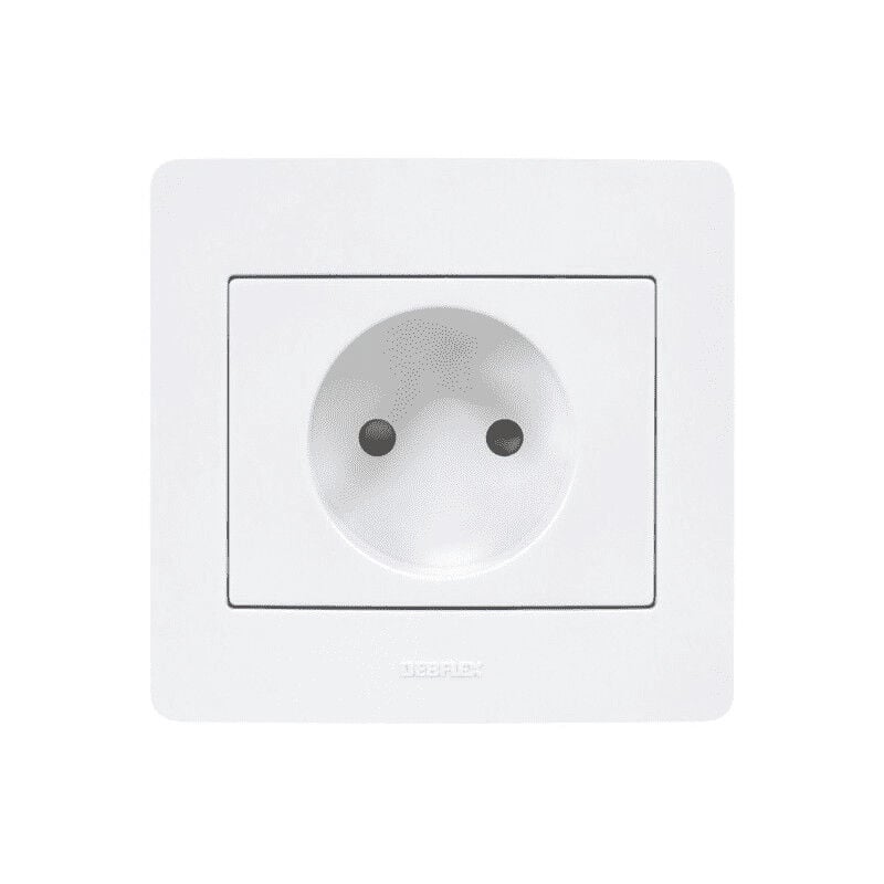 foto del prodotto debflex presa a 2 poli diametro 2, 16a 250v, bianco