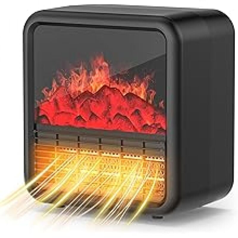 foto del prodotto debuns ymyny riscaldatore portatile piccolo per uso domestico, mini riscaldatore elettrico per camino con termostato, interruttore di sicurezza