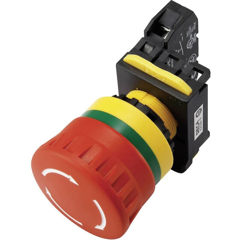 foto del prodotto deca a20b v4e02r interruttore di arresto di emergenza con elemento di contatto 240 v ac 6 a 2 nc ip65 1 pz.