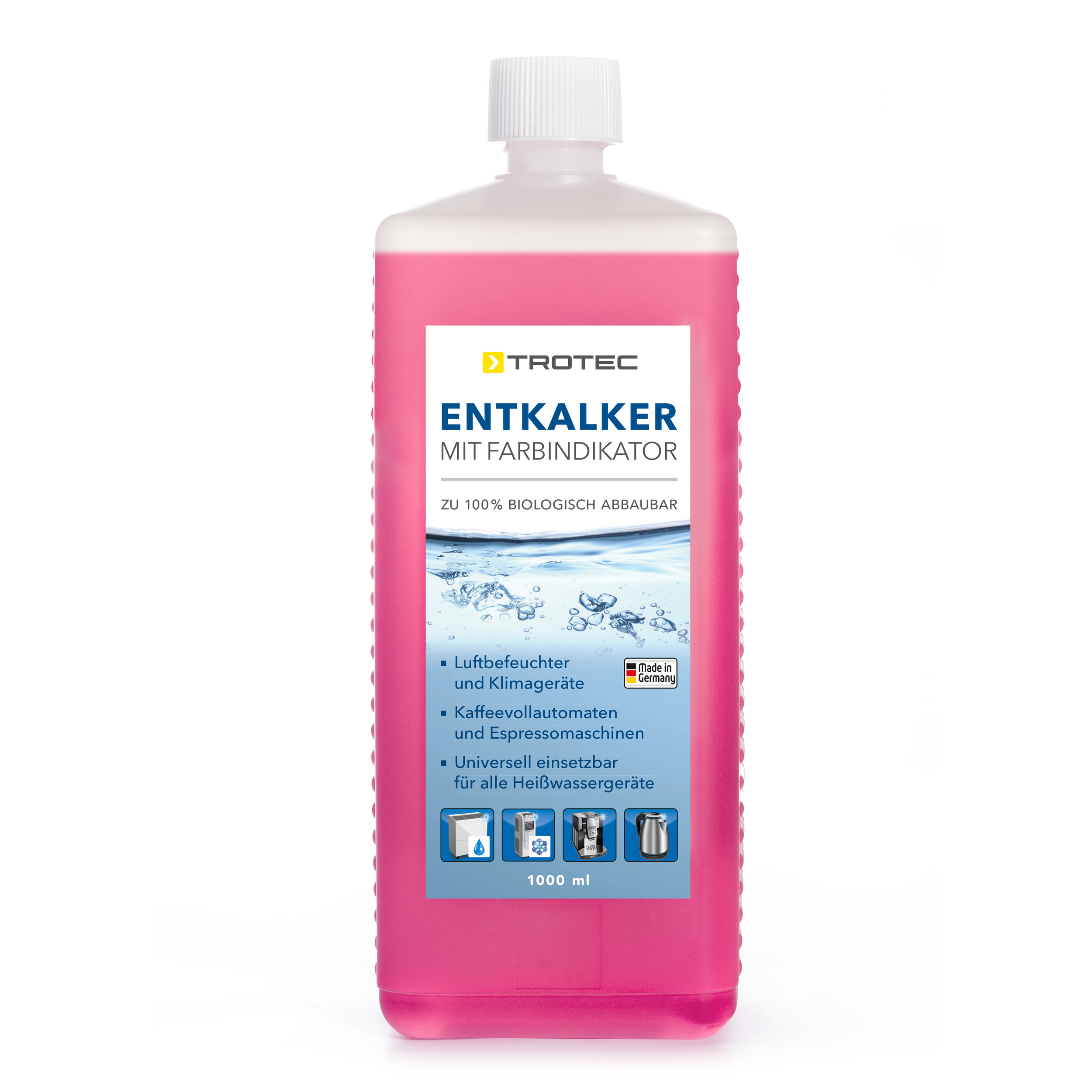 foto del prodotto decalcificante con indicatore di colore