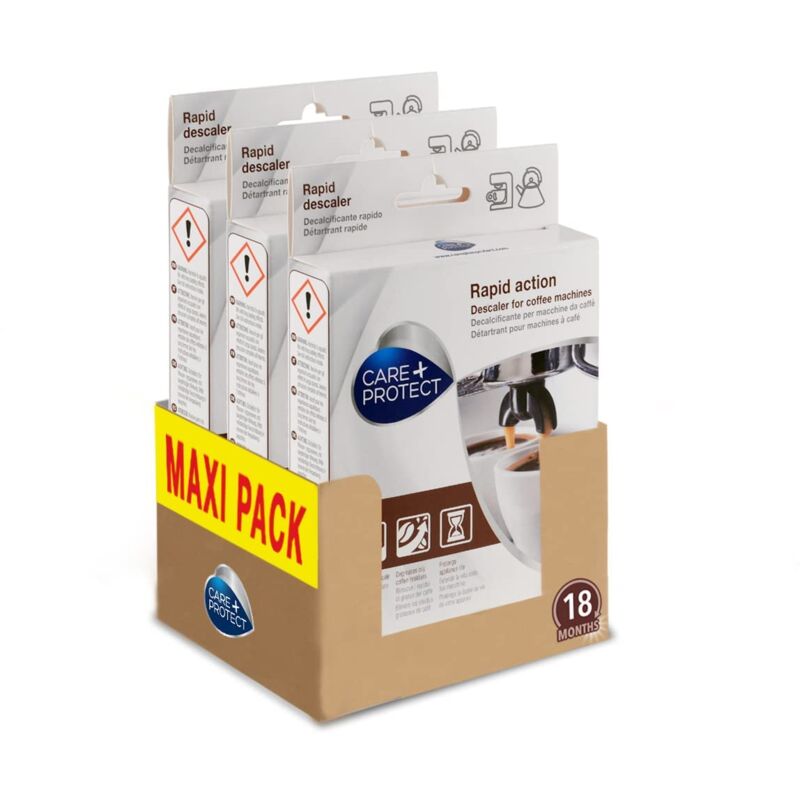 foto del prodotto decalcificante per macchina da caffè e bollitori, universale, elimina calcare e residui di caffè e tè, 6 buste monodose in polvere 3, maxi