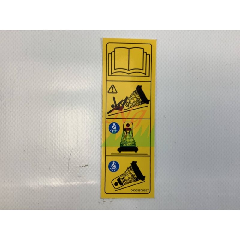 foto del prodotto decalcomania sicurezza rops originale gianni ferrari trattorino 00555200257