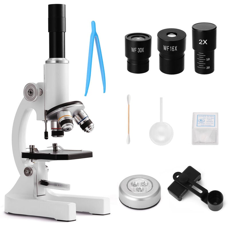 foto del prodotto decdeal 64x 2400x microscopio ottico monoculare bambini della scuola primaria scienza biologia insegnamento sperimentale microscopio regali di