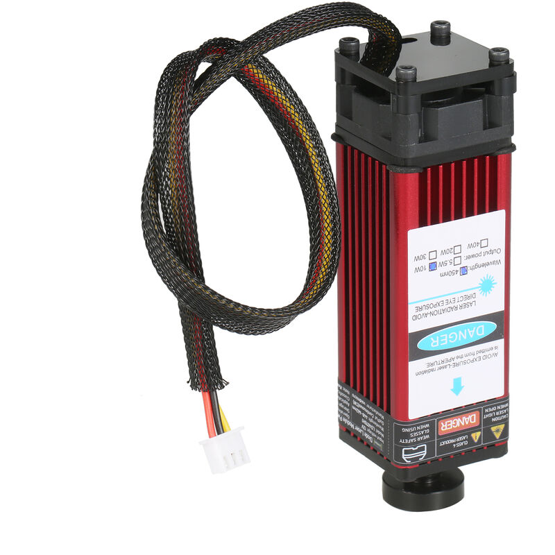 foto del prodotto decdeal accessori per macchine per incidere, modulo testa laser in lega di alluminio messa a fuoco regolabile rosso vino 5,5 w 450 nm