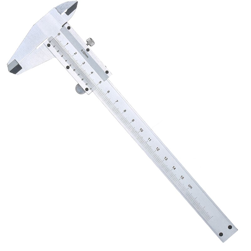 foto del prodotto decdeal calibro a corsoio in acciaio inossidabile 0 150 mm, strumento di misurazione con calibro scorrevole, misurazione micrometrica della