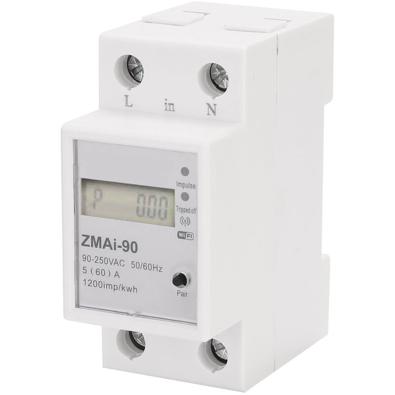 foto del prodotto decdeal contatore di energia intelligente wifi monofase consumo energetico contatore kwh supporto wattmetro app smartlife tuya funziona con alexa e