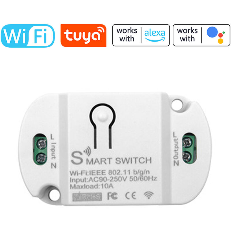 foto del prodotto decdeal doodle wifi smart pass through interruttore timer remoto mobile telecomando interruttore wifi controller retrofit compatibile con alexa