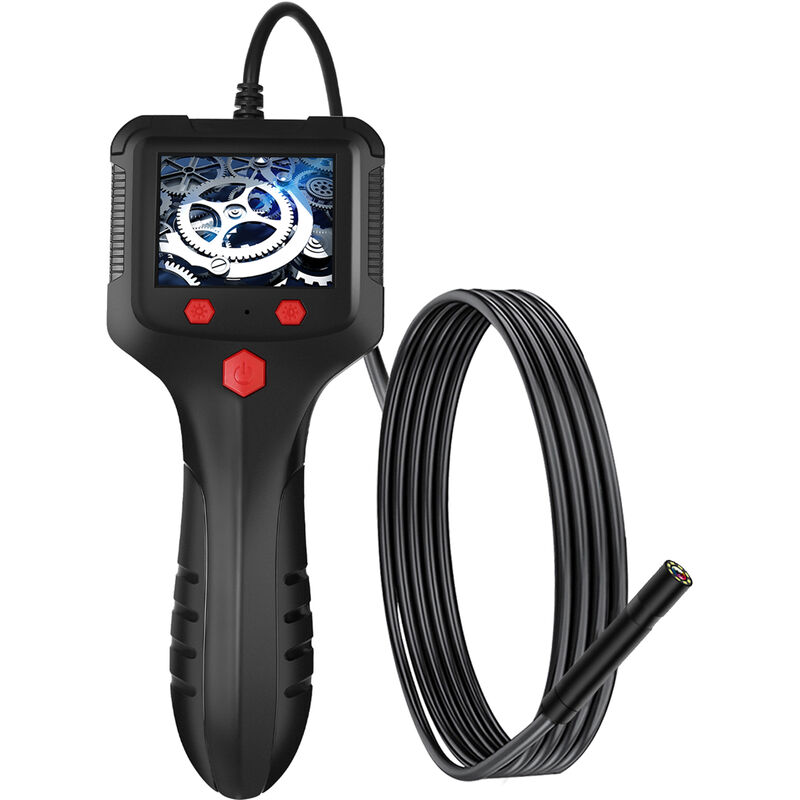 foto del prodotto decdeal endoscopio industriale p100 8mm 1080p periscopio digitale ip67 impermeabile snake scope telecamera di ispezione portatile con schermo ips
