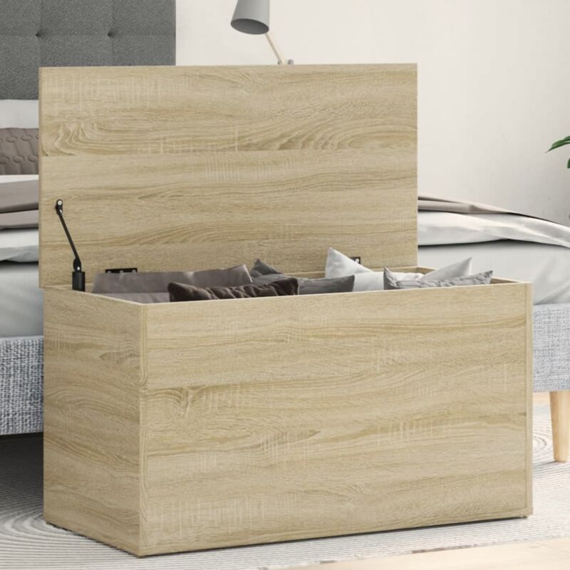foto del prodotto decdeal furniture limited cassapanca rovere sonoma 84x42x46 cm in legno