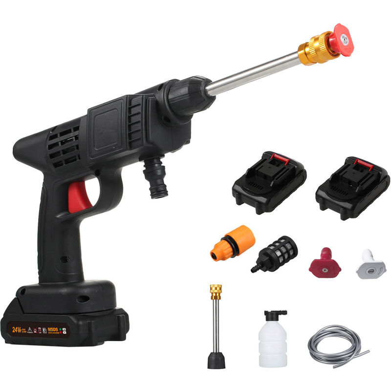 foto del prodotto decdeal idropulitrice senza fili, idropulitrice portatile da 150psi, con 2 batterie, per lavare, irrigare e pulire
