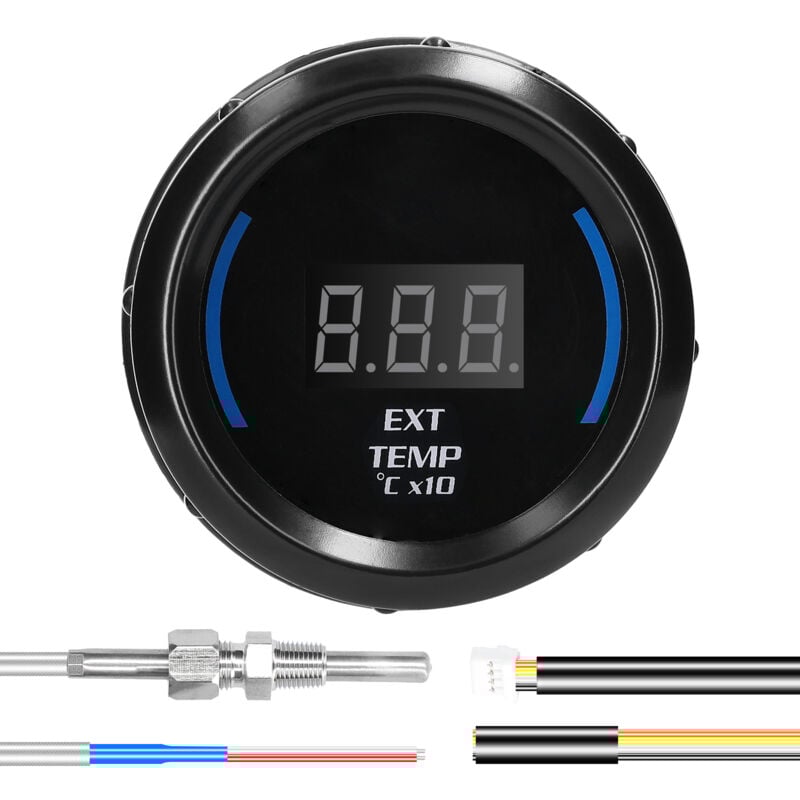 foto del prodotto decdeal indicatore temperatura gas di scarico digitale da 52 mm misuratore temperatura esterna auto egt display led 40 120 x10 con funzione di