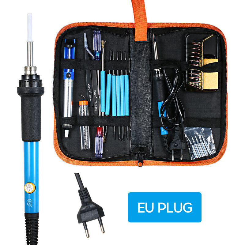 foto del prodotto decdeal kit di saldatori elettronici da 20 pezzi con strumenti di riparazione elettronica a temperatura regolabile