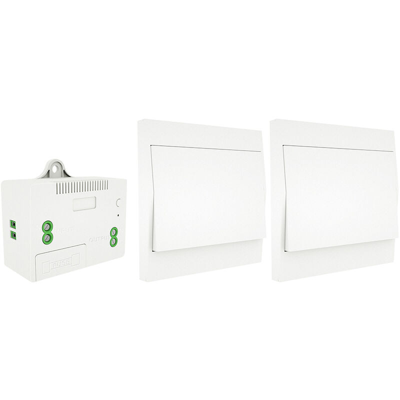 foto del prodotto decdeal kit interruttore e ricevitore wireless 110 230 v, luce telecomandata con interruttore autoalimentato
