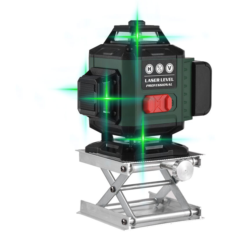 foto del prodotto decdeal livella laser verde a 16 linee autolivellante, alta visibilit , impermeabile precisione 0,2 mm 10 m