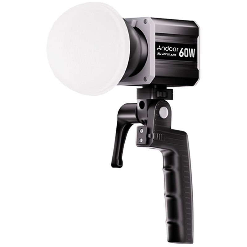 foto del prodotto decdeal luce video led cob tricolore da 60 w per fotografia 2800k 6800k dimmerabile con display lcd sistema di controllo ventola per effetti