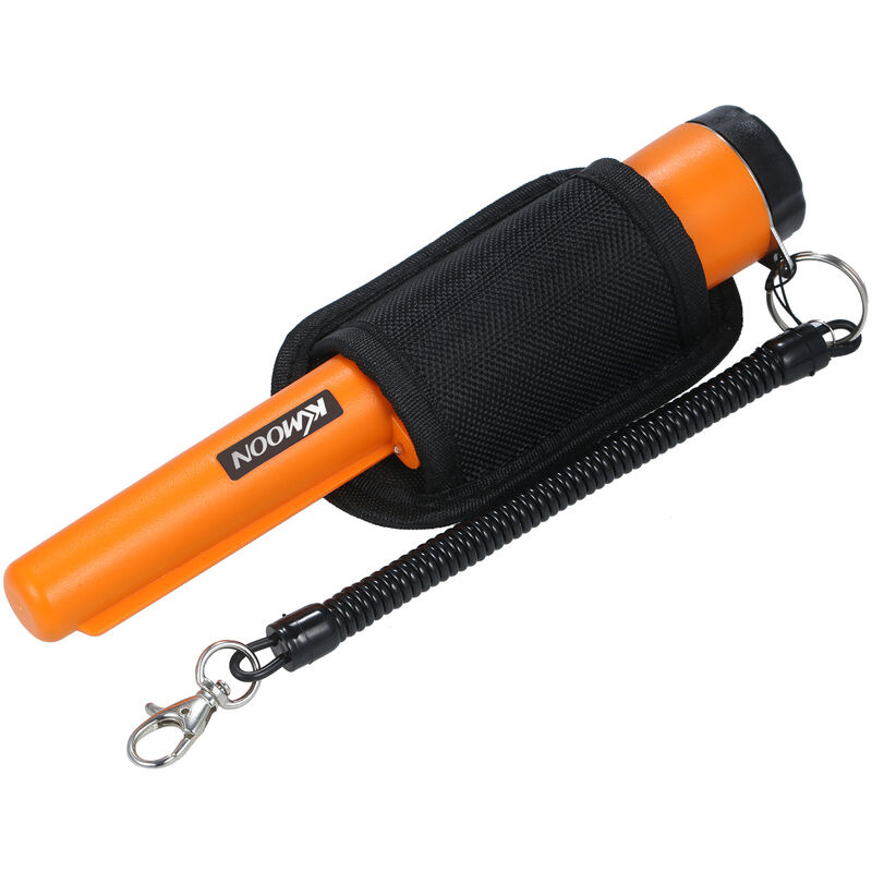foto del prodotto decdeal metal detector impermeabile spia di avvertimento scossa audio led consegna arancione gp pointer senza batteria