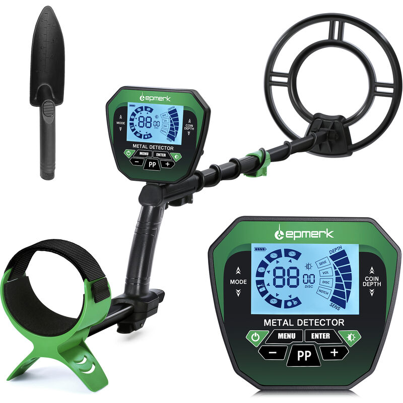 foto del prodotto decdeal metal detector per bambini e adulti, metal detector di massima precisione con display lcd, asta regolabile, 4 modalit , rilevatore a bobina