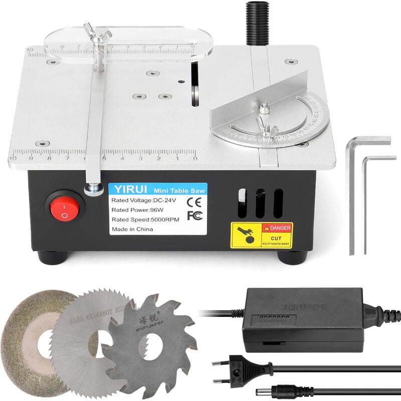 foto del prodotto decdeal mini sega da tavolo, seghe da tavolo elettriche, tornio per legno per utensili da taglio fai da te