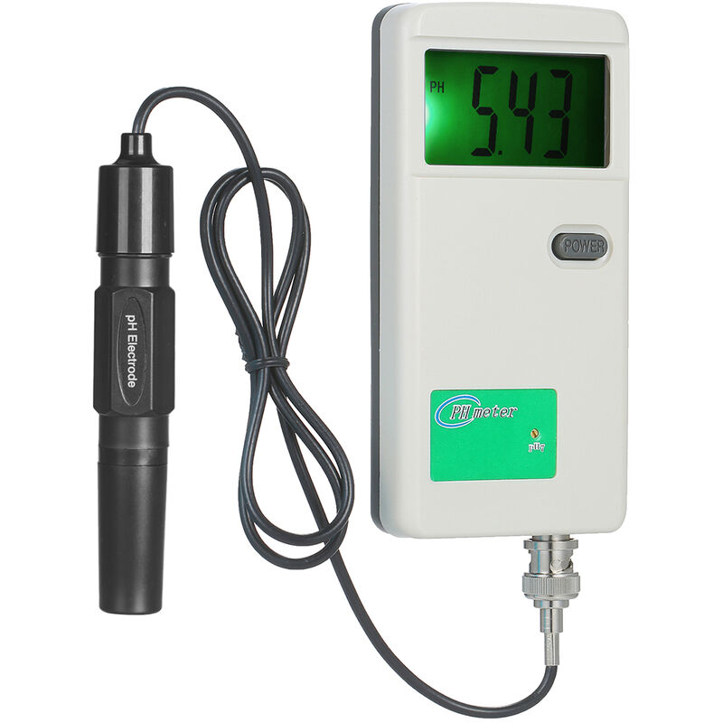 foto del prodotto decdeal misuratore di ph, tester di ph, display retroilluminato, tester di qualit dell acqua, per laboratorio, acqua potabile, coltura idroponica,