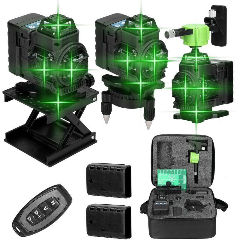 foto del prodotto decdeal multifunzionale 16 linee livello laser 3 funzione autolivellante strumento di livellamento adesivo da parete a terra omnidirezionale set