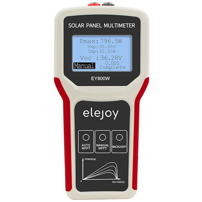 immagine 0 del prodotto decdeal multimetro per pannelli fotovoltaici, rilevamento mppt automatico manuale tester mppt per pannelli solari, con retroilluminazione lcd