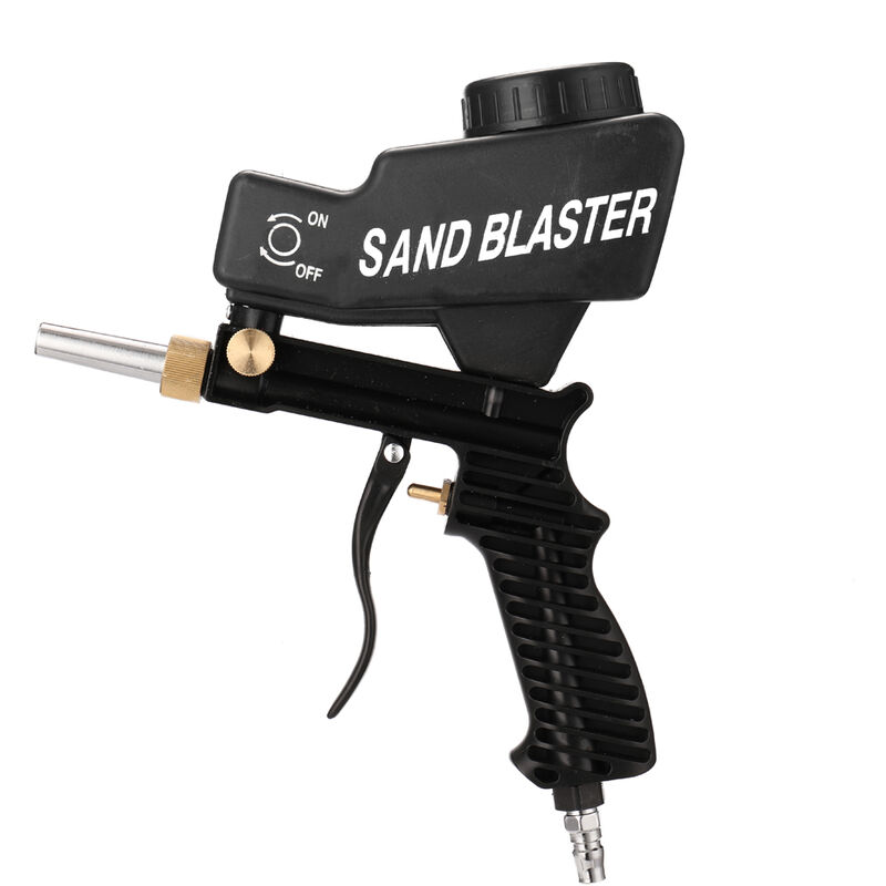 foto del prodotto decdeal pistola per sabbiatura a gravit portatile set di sabbiatura pneumatica sabbiatrice antiruggine sabbiatrice nera piccola