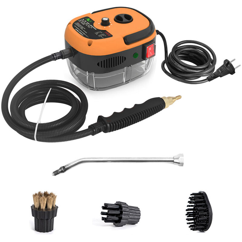 foto del prodotto decdeal pulitore a vapore portatile portatile da 2500 w macchina per la pulizia a vapore pressurizzato ad alta temperatura con testine per mobili
