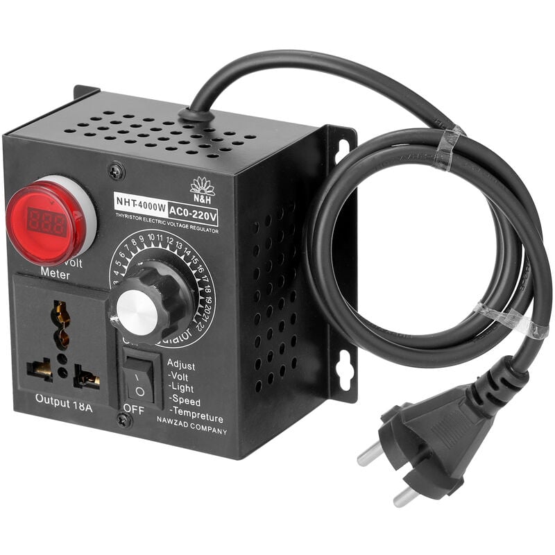 foto del prodotto decdeal regolatore di tensione dc scr con spia luminosa, dimmer, interruttore di controllo velocit , temperatura e pressione