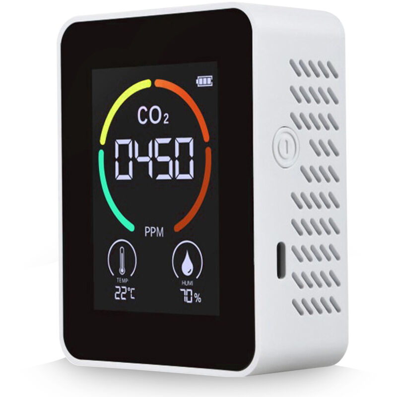 foto del prodotto decdeal rilevatore di anidride carbonica 3 in 1 monitor della qualit dell aria analizzatore di umidit della temperatura dell aria per co2