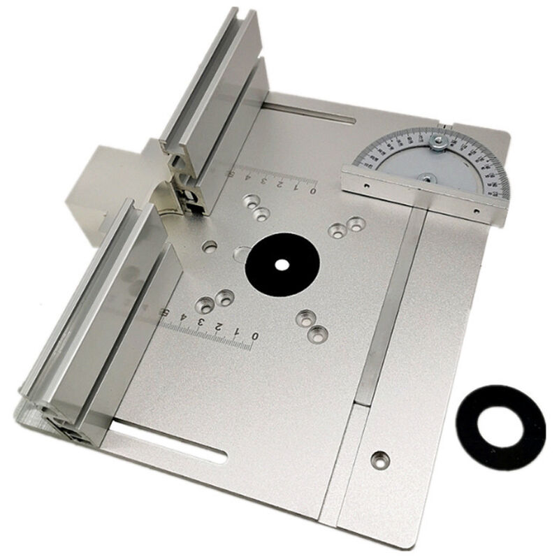 foto del prodotto decdeal set di 3 piastre di inserimento per tavolo fresatrice in lega di alluminio fresatura del legno tavola ribaltabile macchina per rifilatura