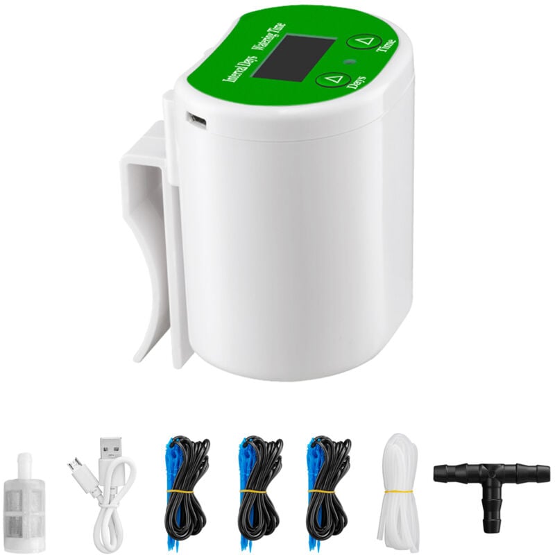 foto del prodotto decdeal sistema di irrigazione automatico, dispositivo di irrigazione temporizzato, kit di irrigazione a goccia per piante in vaso, irrigazione