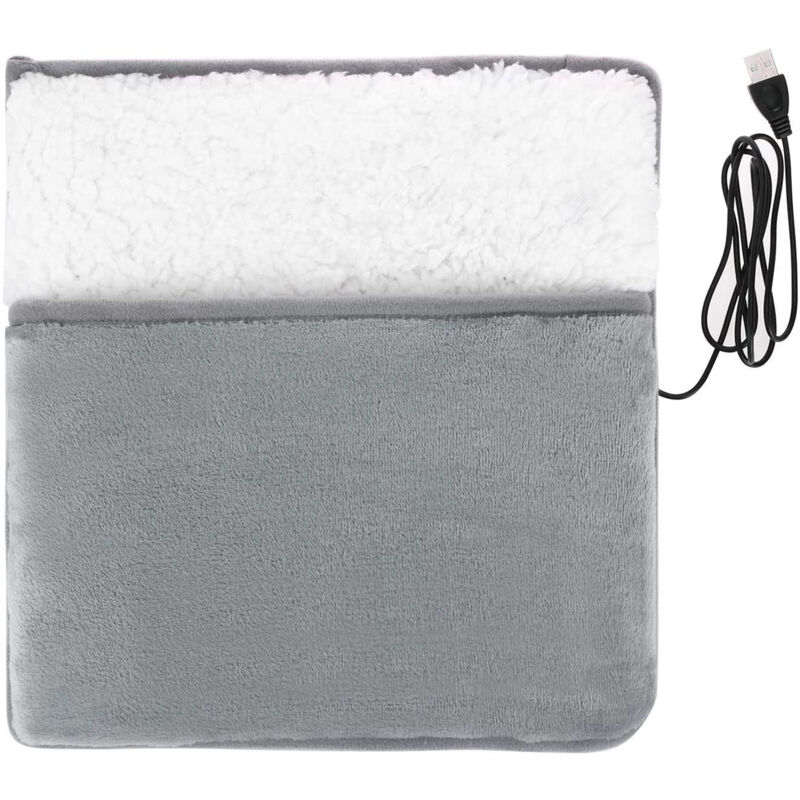 foto del prodotto decdeal tappetino riscaldante usb per piedi, morbido cuscinetto riscaldante invernale, cuscinetto riscaldante per ufficio domestico
