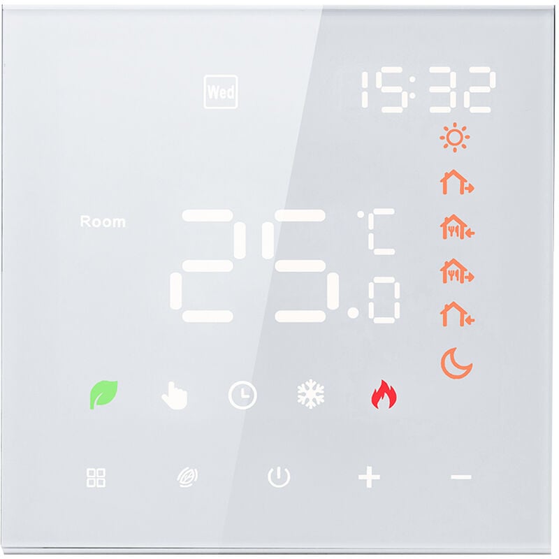 foto del prodotto decdeal termostato intelligente display lcd programmabile digitale touchscreen termostato per riscaldamento a pavimento termostato da parete